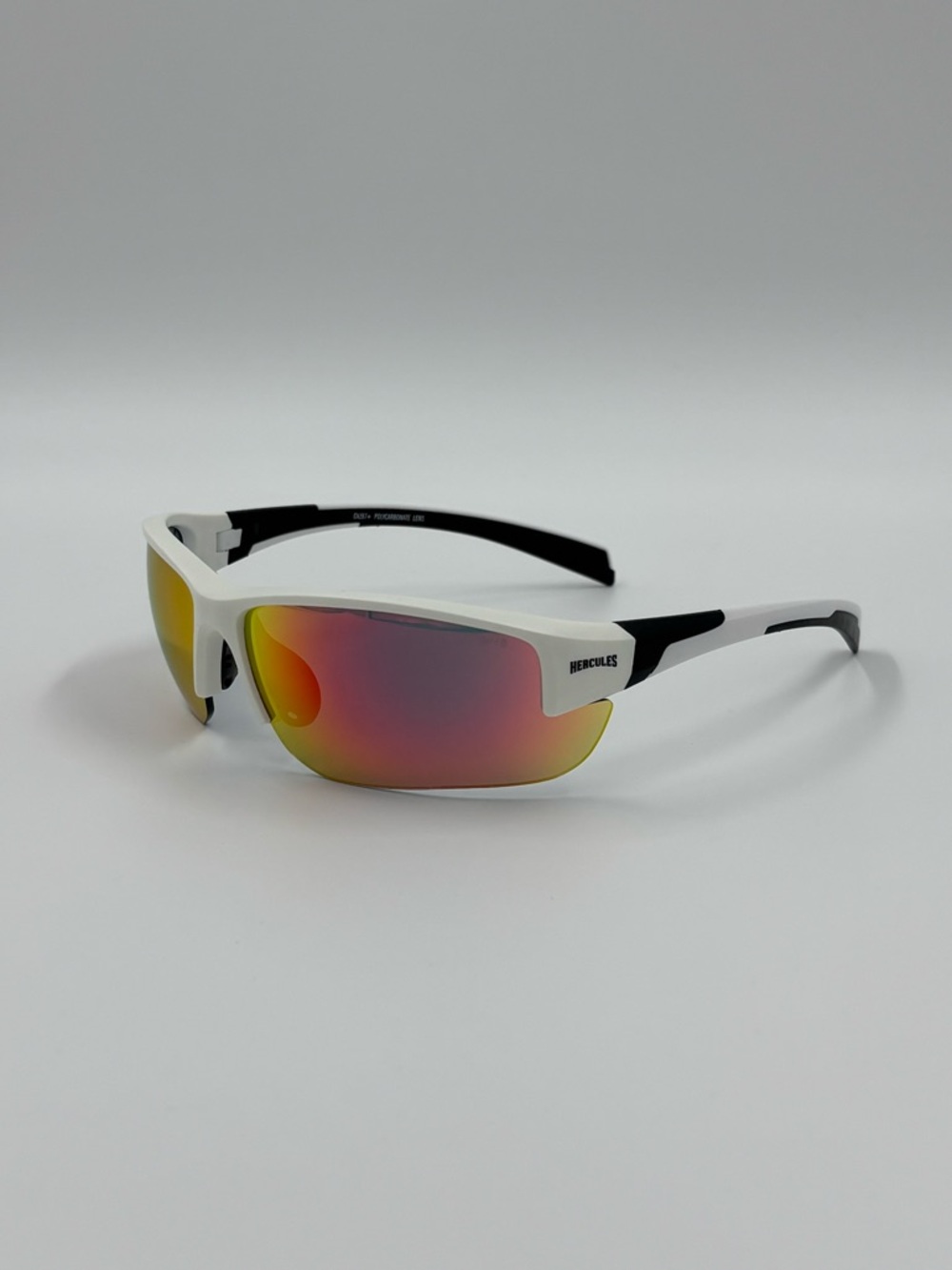 Global Vision Hercules 7 White GT Motorcycle Safety Sunglasses Red Lenses